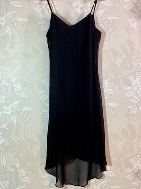 Express Black Spaghetti Strap High-Low Hem Dress XS